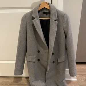 Zara Double Breasted Grey Trafaluc Coat